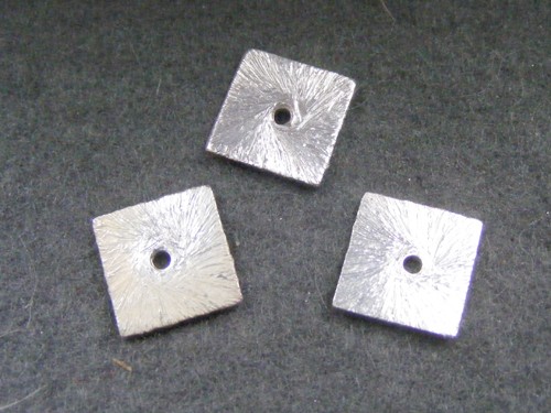 Viereck, 10 mm, versilbert, matt gebürstet