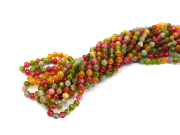 1 Strang Jade, 4,7 mm, bunt, glanz