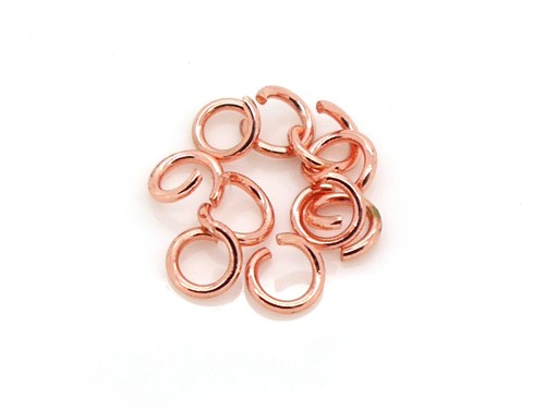 10 Binderinge, Edelstahl, 6 mm, rosegold