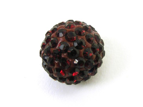 Shamballa Perle, 12 mm, dunkelrot