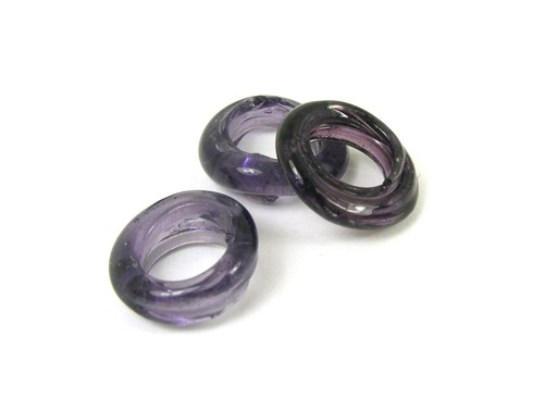 Glasring, ca. Ø 15 mm, lila, glanz