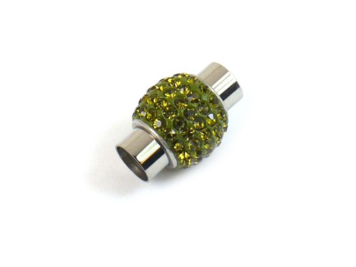 Shamballa Verschluss, 6 mm, oliv