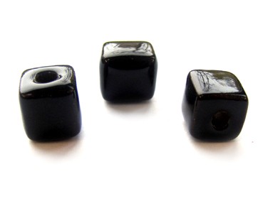 Keramik Würfel, 9 mm, schwarz