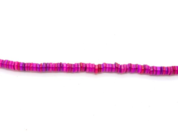1 Strang Muschelscheiben, 6x2 mm, pink