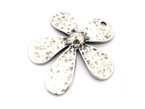 Anhänger Blume, 67 mm, versilbert