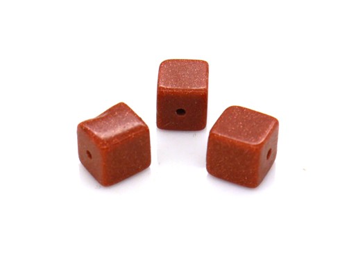 Würfel, Goldfluss, 6 mm, braun