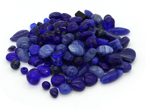 Perlenmischung, 100 g, blau