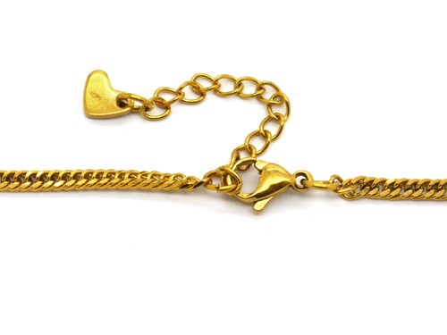 Fußkettchen, 23+4 cm, gold, Edelstahl