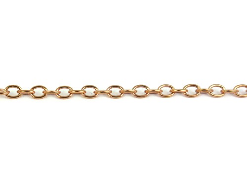 Gliederkette, 10 cm, Edelstahl, rosegold