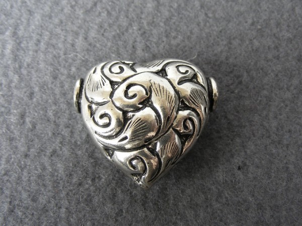 Herz, 30 mm, versilbert