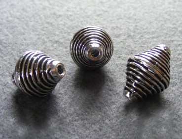 Doppelkegel, versilbert