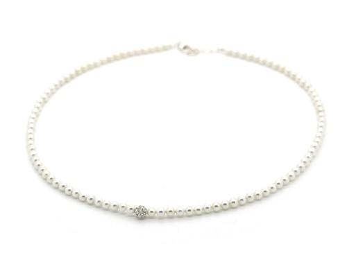 Kette Muschelkernperle 45 cm