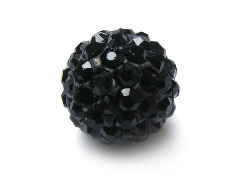 Shamballa Perle, 12 mm, schwarz