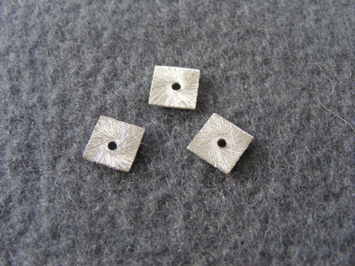 Viereck, 8 mm, versilbert, matt gebürstet