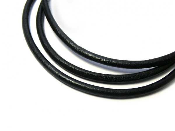 Rindleder, 1 m, 3 mm, schwarz