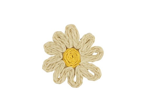 Blumen Anhänger, 50 mm, natur