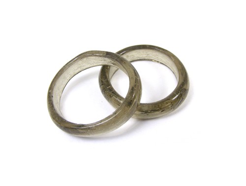 Glasring, ca. Ø 24 mm, grau, glanz