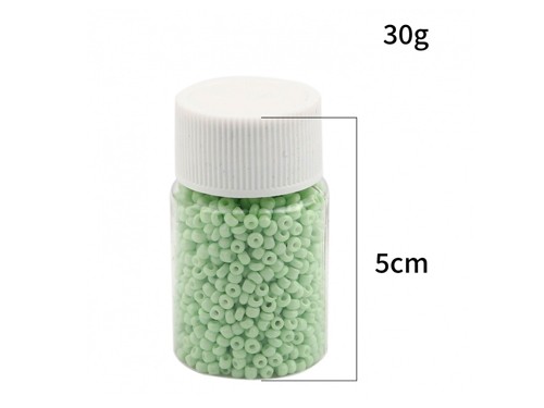 1 Dose Glas-Roccailles 30g, 2 mm, mint