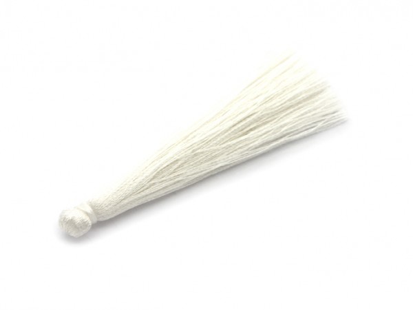 Quaste groß, 70 mm, weiß
