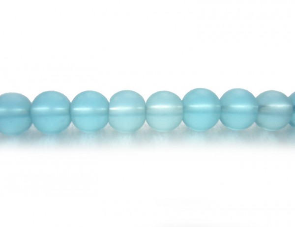 1 Strang Glasperlen, 6 mm, hellblau