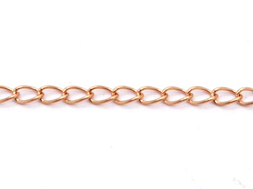 Gliederkette, 10 cm, Edelstahl, rosegold
