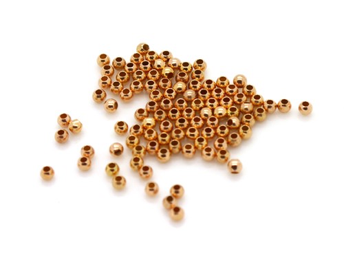 500 Stk. Quetschperlen, 2 mm, 925 Silber, roségold