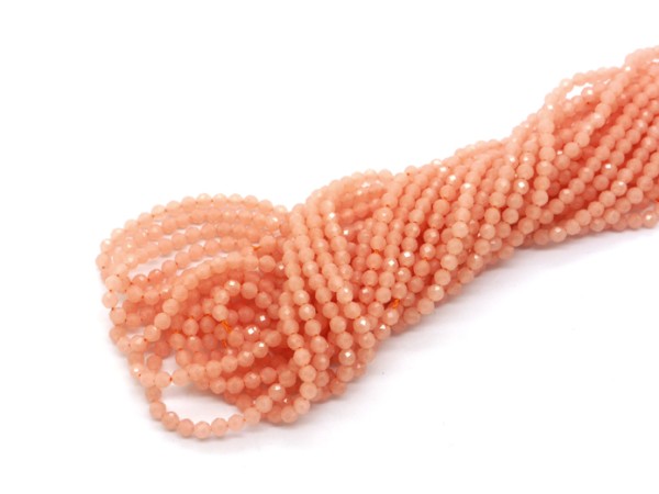 1 Strang Jade, 3 mm, peach