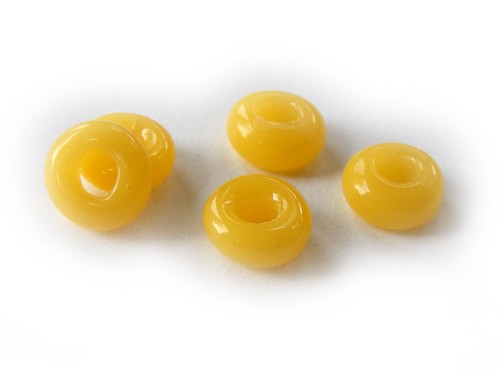 Glasring, ca. Ø 8 mm, gelb, glanz
