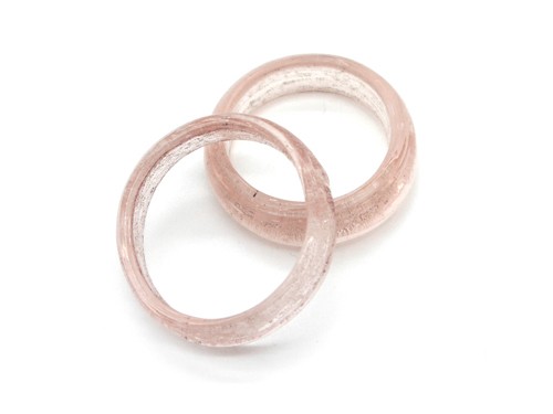 Glasring, ca. Ø 24 mm, rosa, glanz