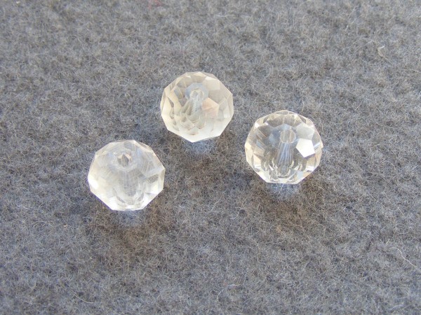 Glasschliffperle, 8 mm, transparent