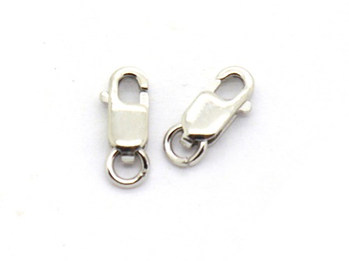 2 Stk. Flachkarabiner, 8 mm, 925 Silber