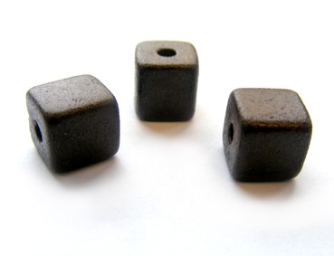 Keramik Würfel, 9 mm, schokobraun