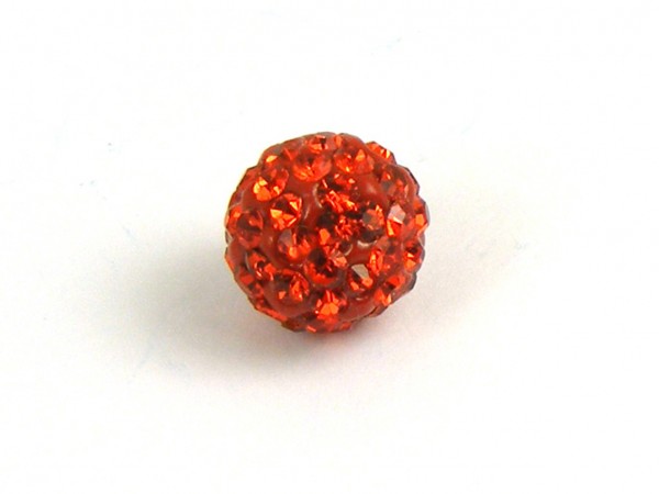 Shamballa Perle, 6 mm, rot