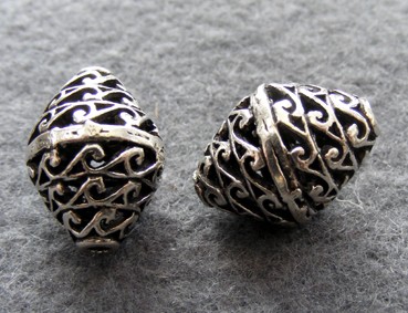 Doppelkegel, versilbert