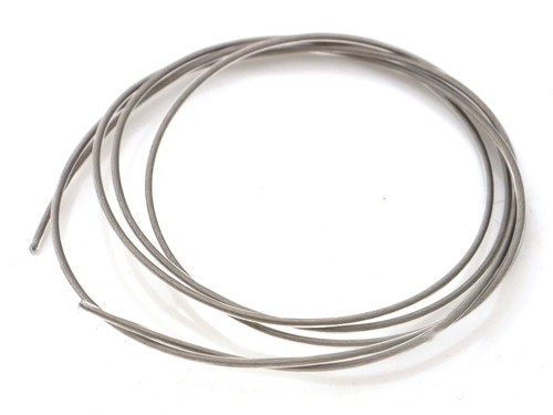 1 m Edelstahlseil, 1 mm, silberfarben, nylonummantelt