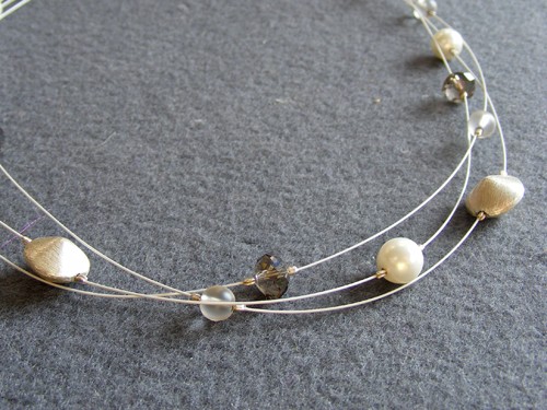 10 m Schmuckdraht, 0,50 mm, Pearl Silver