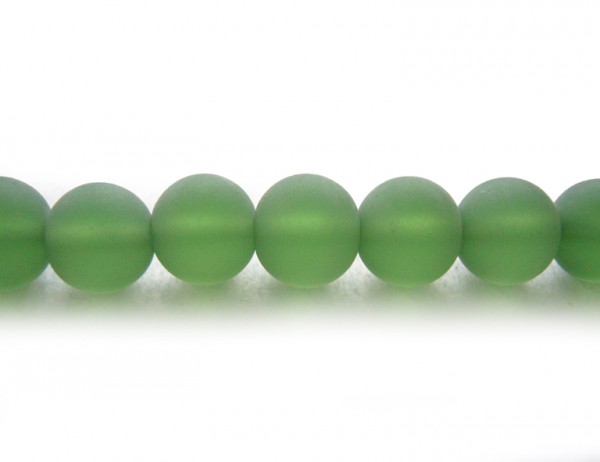 1 Strang Glasperlen, 10 mm, grün