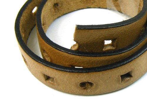 Lederband, 10 cm, 10 mm, hellbraun