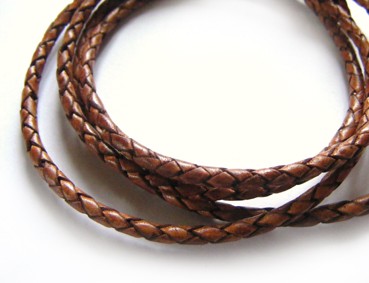 Lederband, 10 cm, 4 mm, rostbraun