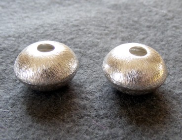 Diskus, 18 mm, versilbert, matt gebürstet