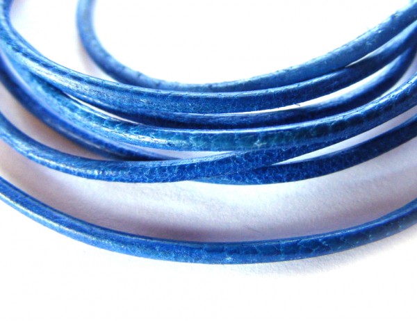 Rindleder, 1 m, 1 mm, royalblau