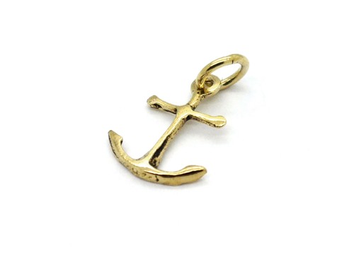 Anhänger Anker, vergoldet, 11 mm, 925 Silber