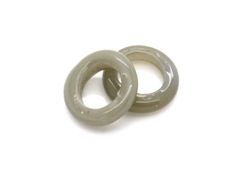 Glasring, ca. Ø 15 mm, grau, glanz