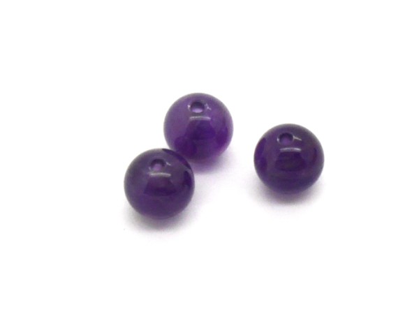 Amethyst, Kugel, 6,5 mm, lila