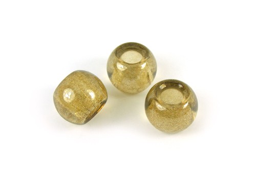 Glasperle, 12 mm, hellbraun