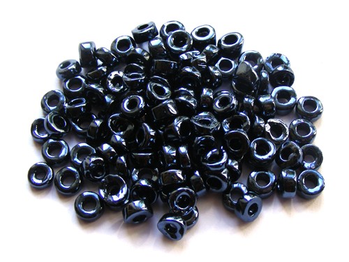 Roccailles, 6 mm, metallic-blau