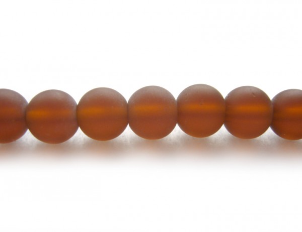 1 Strang Glasperlen, 8 mm, braun