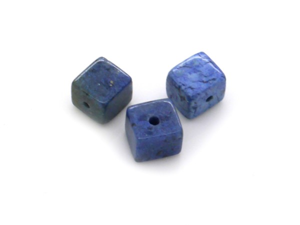 Würfel Dumortierit, 6 mm, blau-glanz