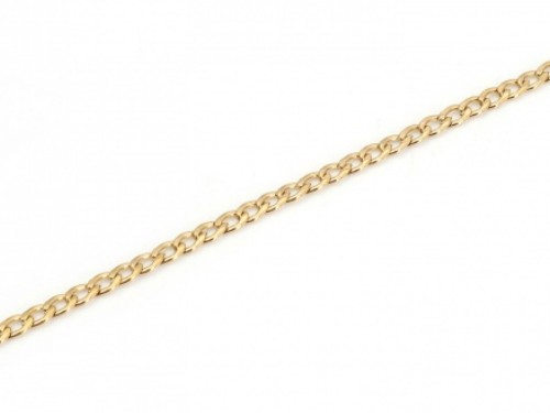 Gliederkette 2x3 mm, 10 cm, Edelstahl-gold