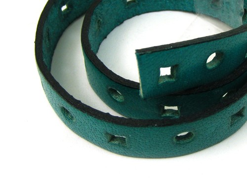 Lederband, 10 cm, 10 mm, türkis